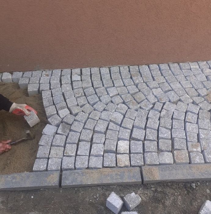 Piatra cubica Andezit, naturala trafic greu elegance, Montaj profesion