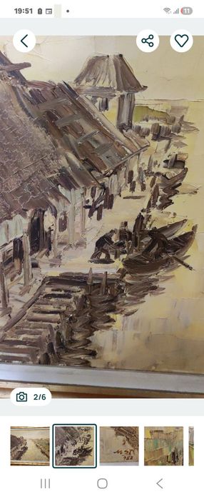 Stefan Marițan ,ulei pe panza 1987, "Cherhanaua din Jurilovca"