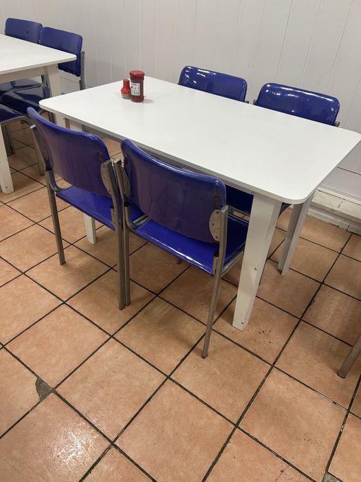 Стул металичекий цвет синий