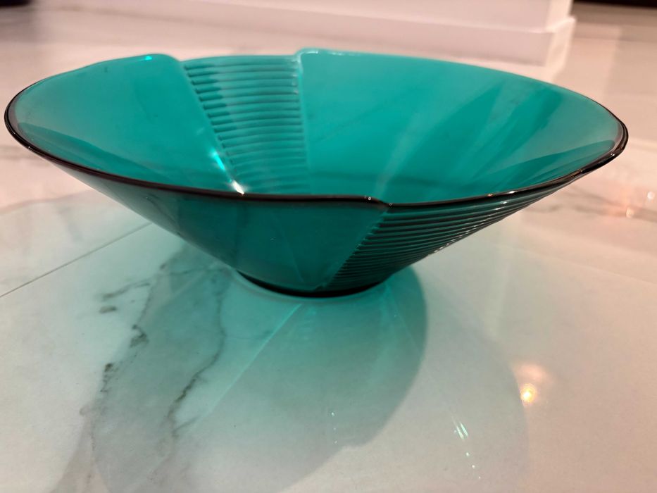 Bol mare turcoaz verde smarald stil Memphis design Italia anii 1980 stare ca nou