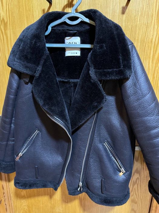 Дубленка авиатор женская Зара оригинал