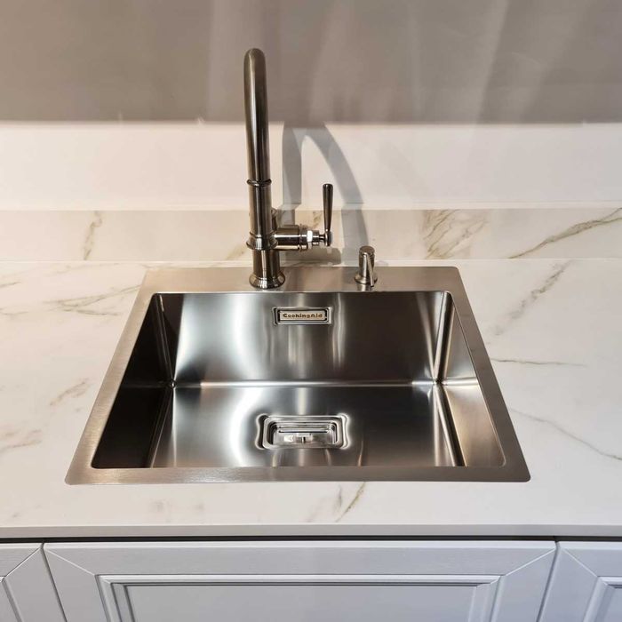 Chiuveta bucatarie inox CookingAid BOX LUX 57 + ventil automat 55*50cm