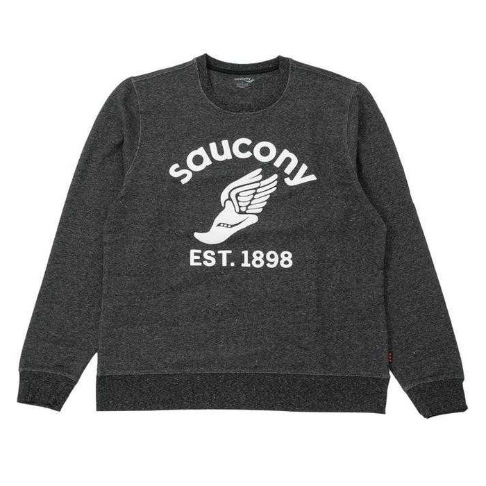 Saucony Rested Crew BLACK HEATHER