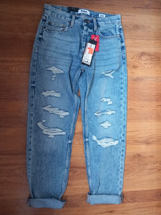 Нови мъжки дънки FSBN с накъсан ефект