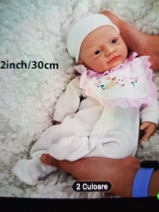 Papusa realista,moale din silicon 30cm