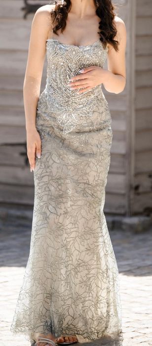 Елегантна рокля Julia Kontogruni, S размер, с корсет и фини камъчета