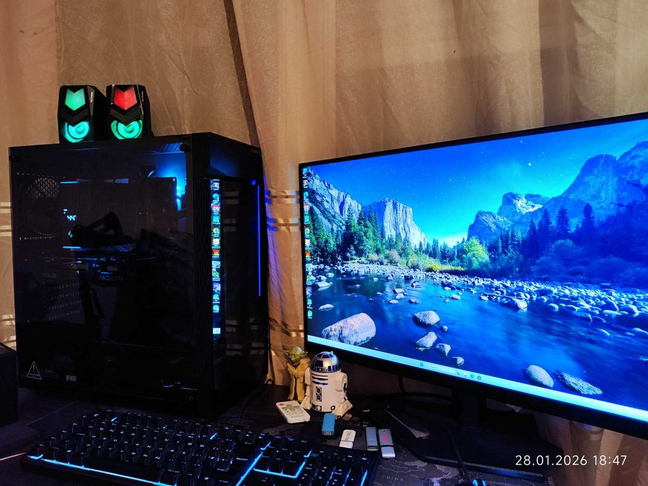 Геймърски Ryzen 7 7800X3D,RX 7600 8GB,RAM 16GB DDR5 6000,SSD 1TB NVME