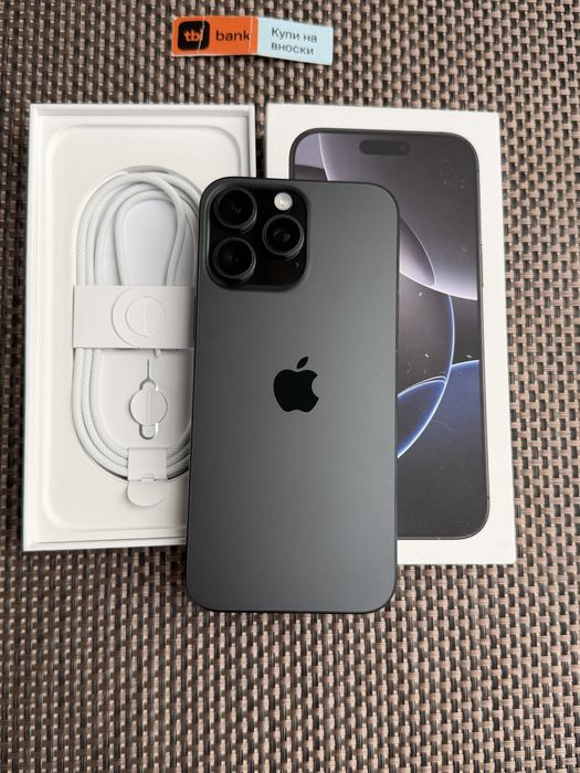 КАТО НОВ! 512Gb*ЛИЗИНГ* iPhone 16 Pro Max Blac Titanium 96% БАТЕРИЯ