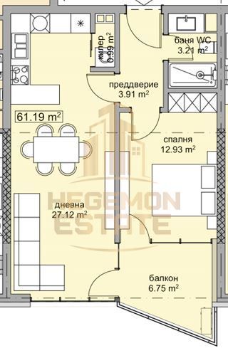 Продава се Двустаен апартамент в Варна, м-т Траката - 69 кв.м за 869 €/кв.м - Снимка #1