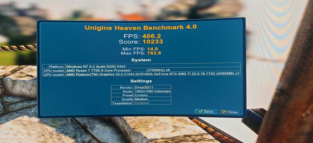 Комютър за Гейминг и Забавления Ryzen 7 7700/32Gb/1TB SSD nVme/Asus RТX 4060TI/WiFi & BT/Гаранция
