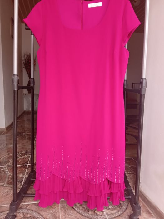 Rochie fucsia mătase mărimea 44