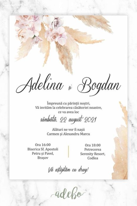 Invitatii personalizate pentru evenimente - plicuri, meniuri