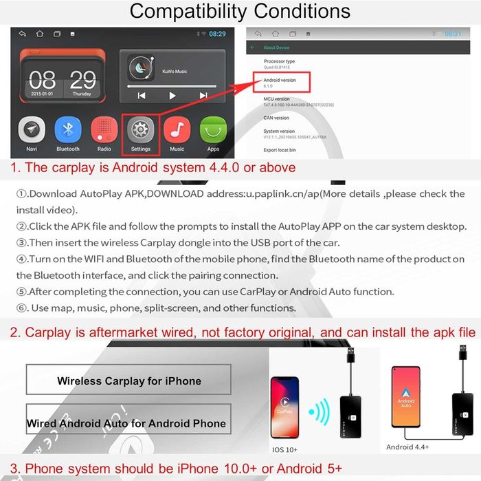 CarPlay -безжичен адаптер за автомобил  ushilife