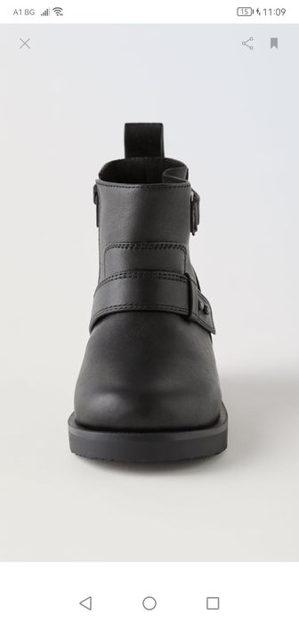 Детски черни боти Зара Zara естествена кожа