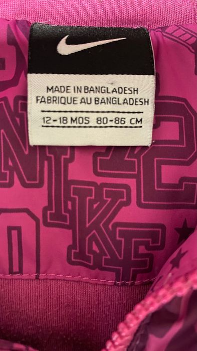 Оригинално зимно яке Nike р-р 80-86 лилаво за момиче