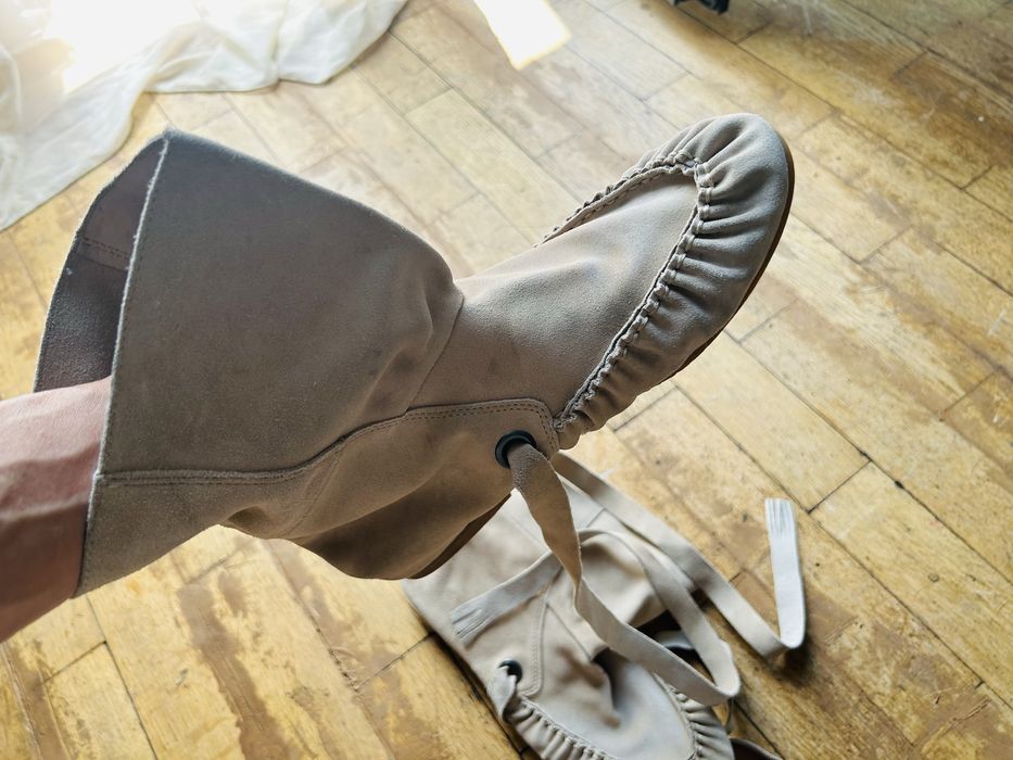 Cizme stil mocasin vara, piele intoarsa original Diesel