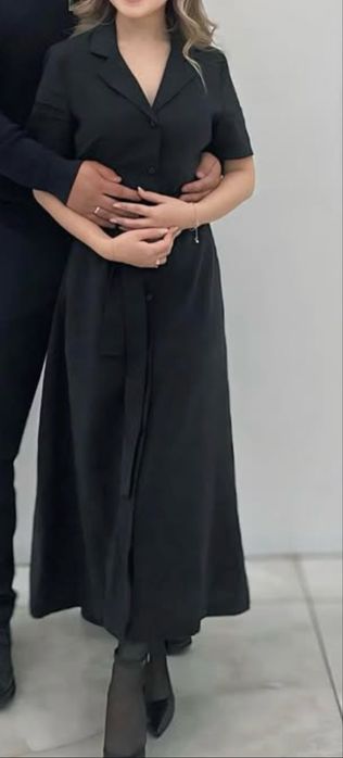Платье рубашка черного цвета