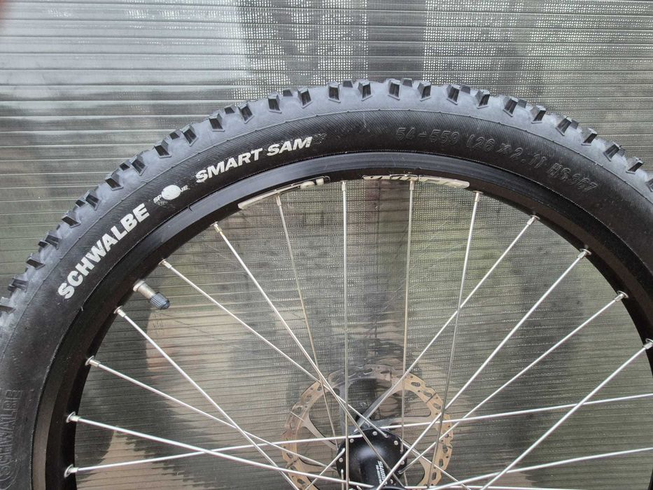 Roti MTB Rigida Sphinx 19, 26inch, disc, caseta Shimano 9 pinioane