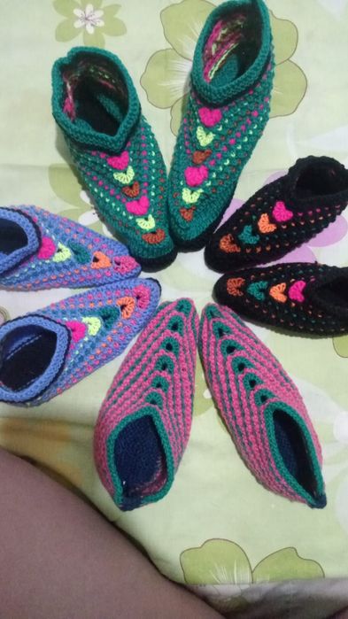 Вязаные женские следки.