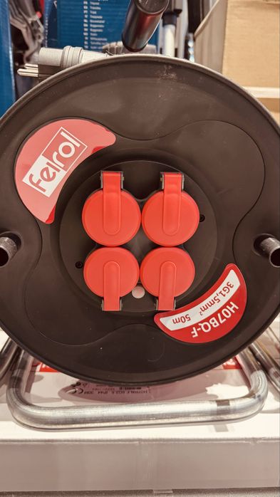 Удлинительный кабель, спиральный, Feirol 114048; 50 м; 3х1,5 мм²