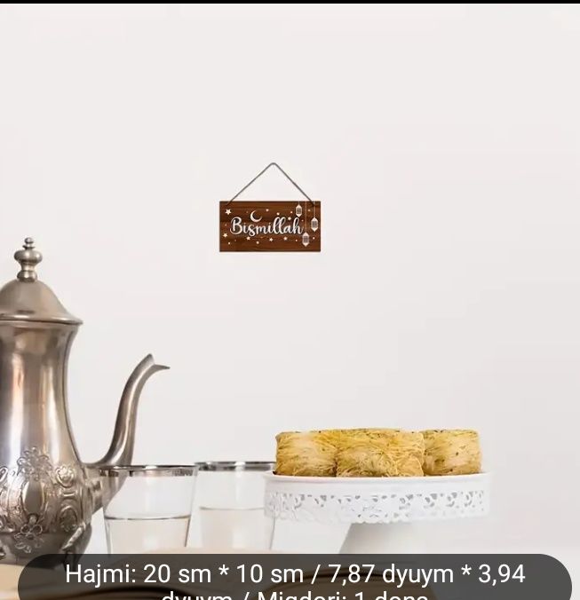 1 dona Ramazon gulchambari - An'anaviy Yog'och Uy Bezagi Belgisi