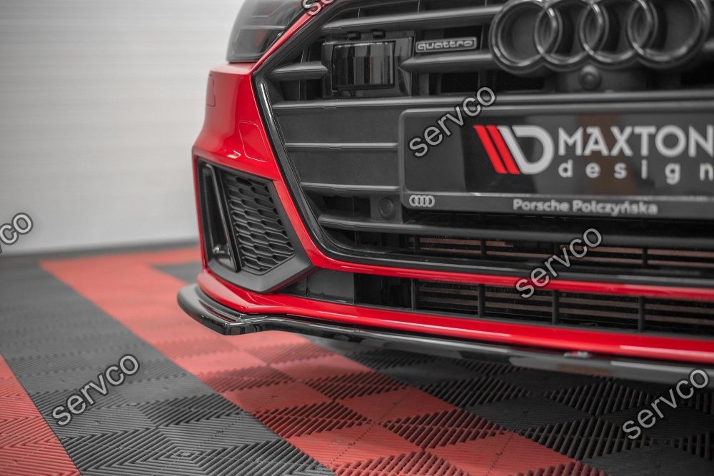 Prelungire splitter bara fata Audi A7 C8 S-line 2017- v1 Maxton Design