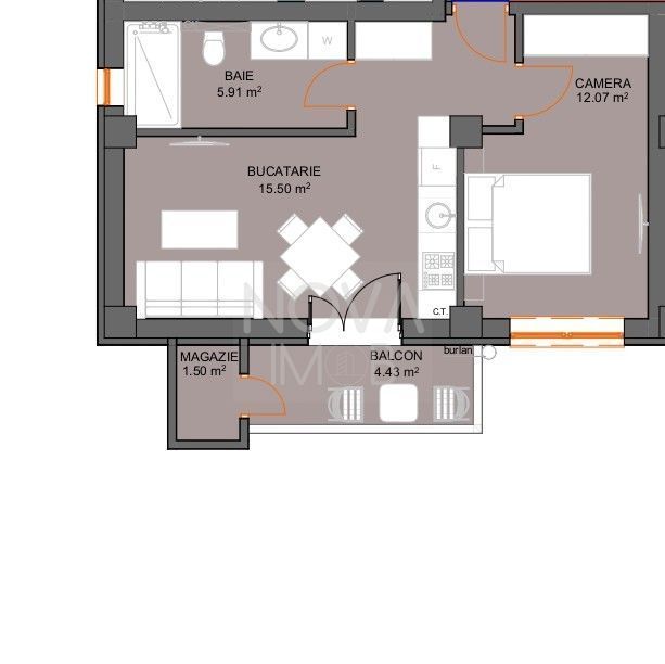 Apartamente - tip studio - Str. Doamna Stanca — fotografia 3