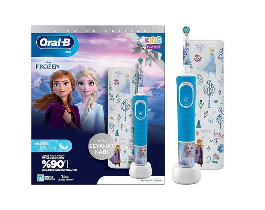 Електрическа четка за зъби Oral-B Pro Kids Frozen  3+ години с калъфче