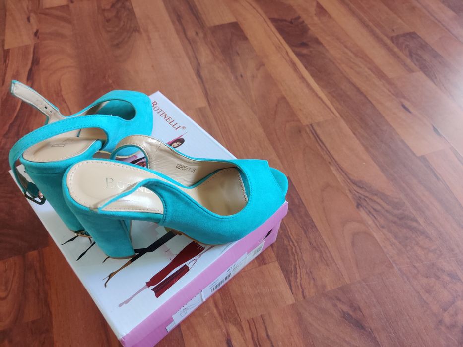 Pantofi ocazie turcoaz