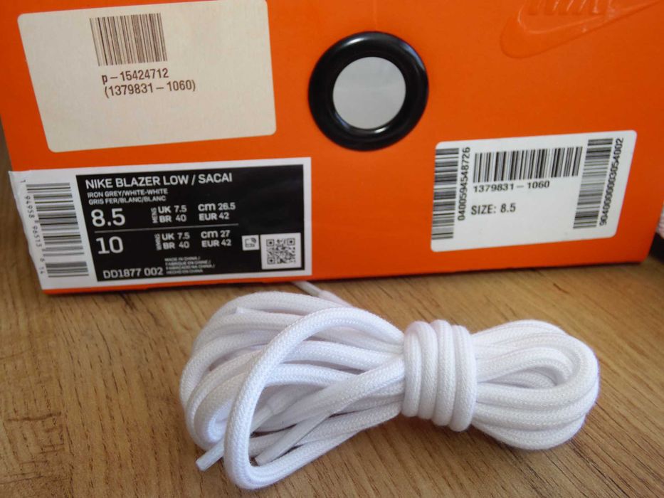 Нови! Nike x Sacai Blazer Low - 42 номер Оригинални!