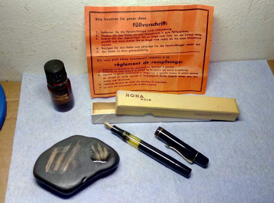 1930-40г Немска Писалка RONA GOLD със ЗЛАТНО Перо Злато 585