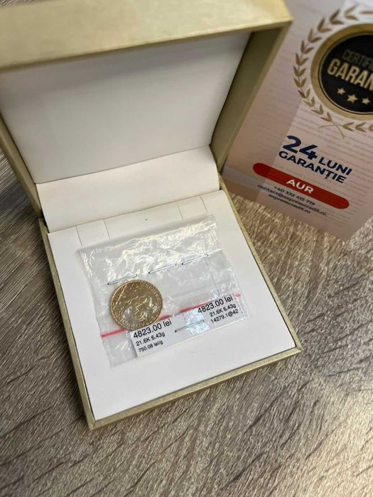 Moneda Aur 21.6k 6.43gr (AG42 B.14279) GARANTIE 24 LUNI - RIDICARE DIN AGENTIE