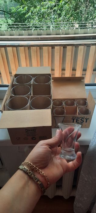 Фужеры и стопки от Икея 1000тнг