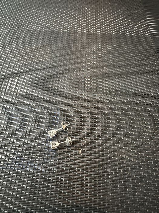 Диамантени обеци с естествени диаманти в 14 карата бяло