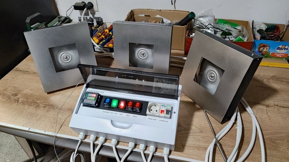 Afumătoare, ventilator, automatizare, generator de fum