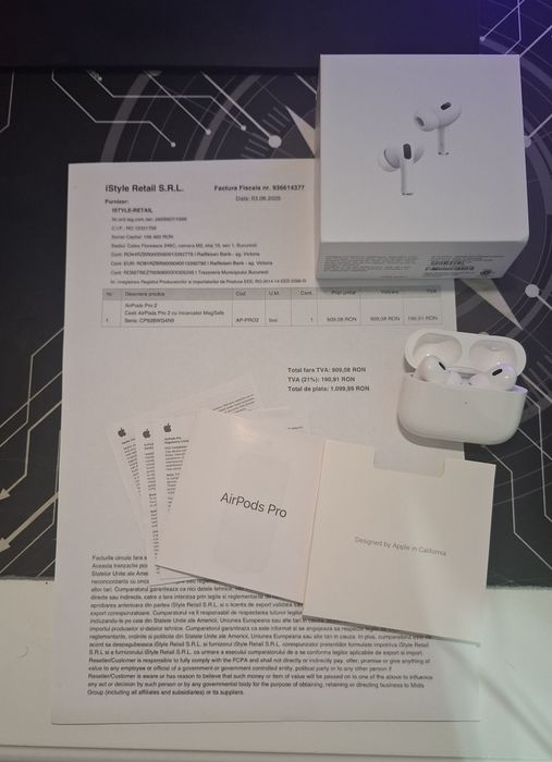 AirPods pro 2 utilizate, factură