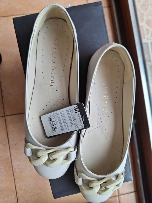 Обувки Естествена Кожа на SERGIO BARDI ! НОВИ с Етикет