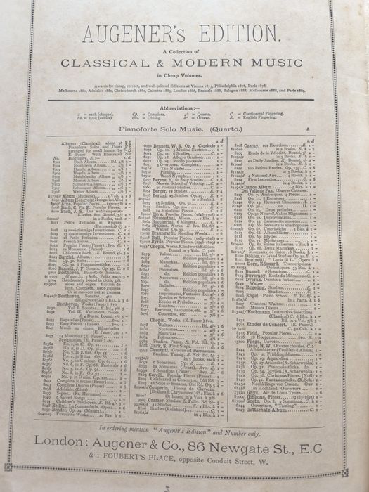 Стара книга-1890г. с валсове на Шопен за пиано
