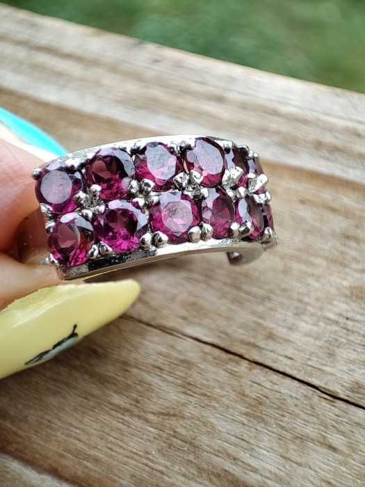 925- Inel Cu Granat Rodolit Masura 16.5