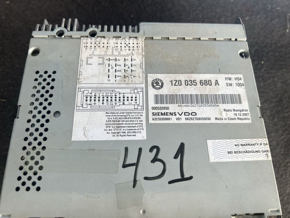 Оригинално CD navi Skoda Auto OCTAVIA 2007 media 1z0035680 A2c53309661