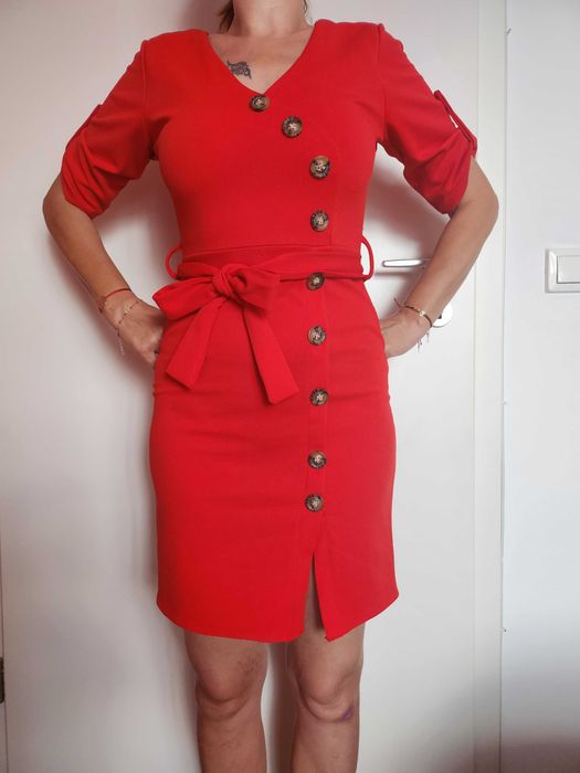 Rochie bodycon rosie XS-S