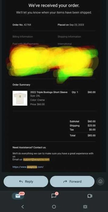 Tricou Supreme x Asspizza triple box logo din 2022 (marimea XXL)