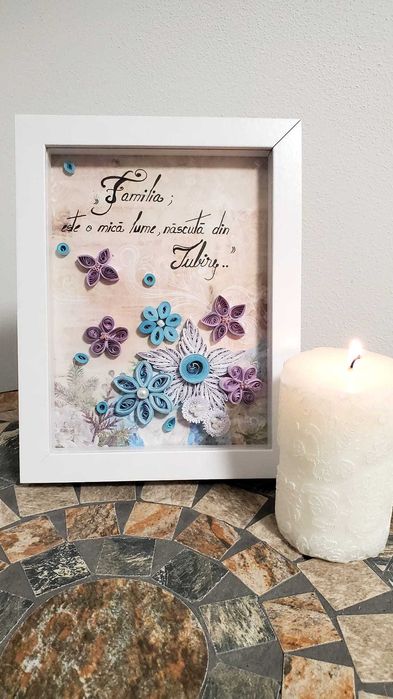 Tablou realizat în tehnica quiling