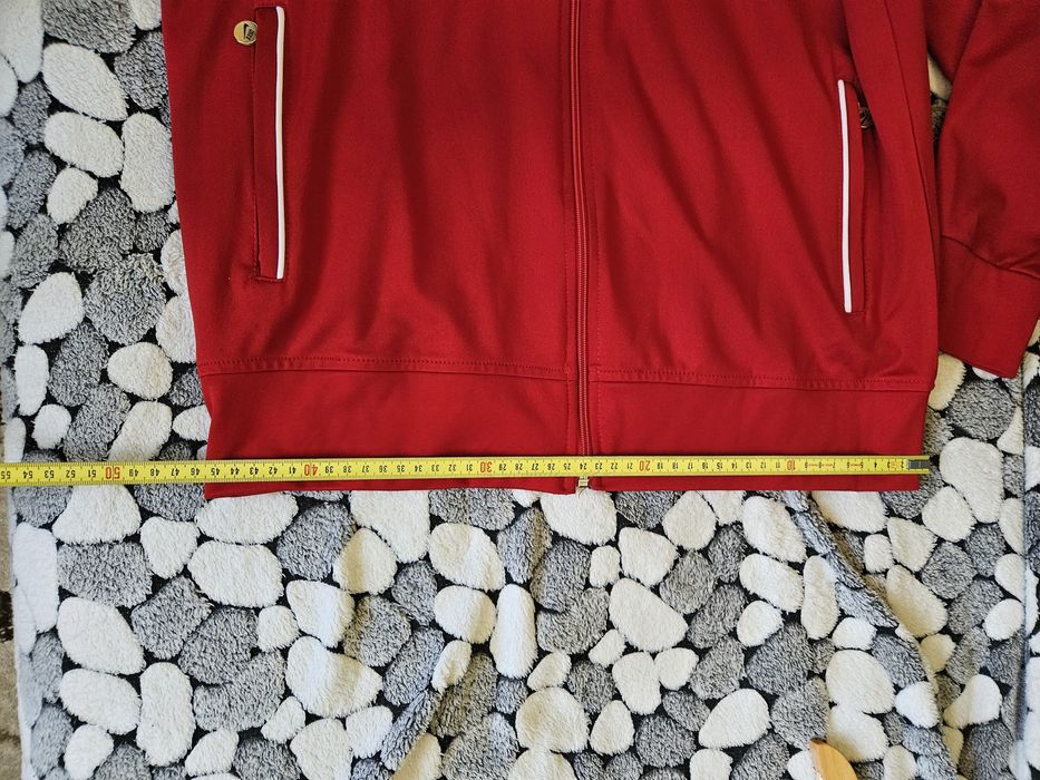 NIKE L - XL Мъжки спортен комплект червено/Бордо и черно