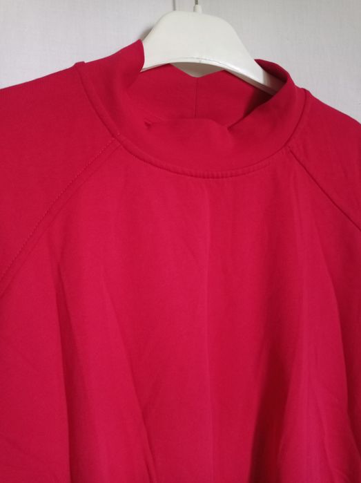 Bluza pe gat Madness 100% bumbac M - XL rosu maneci trei sferturi