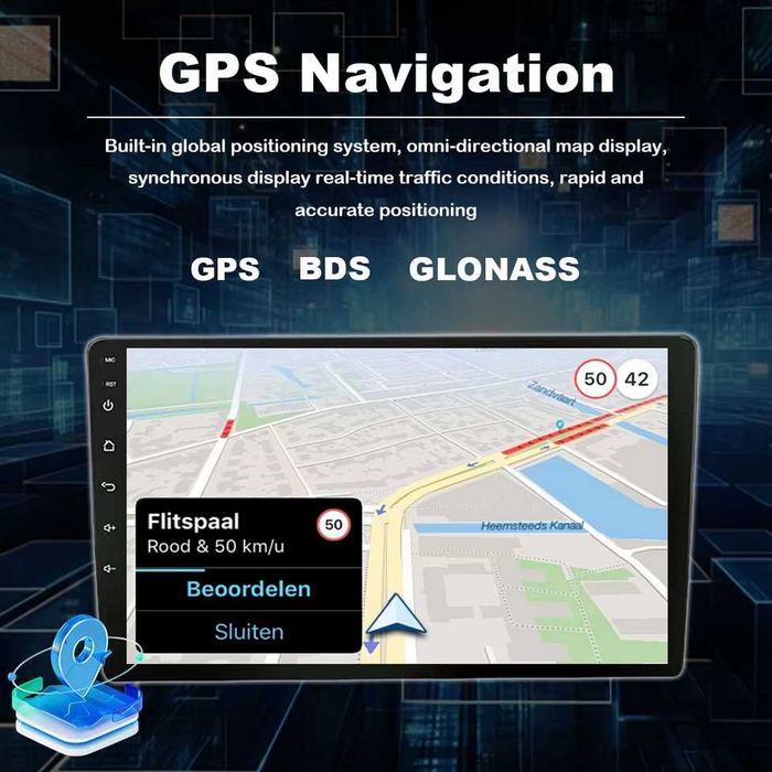 Honda CR-V_2 2001 до 2006 9” 2-DIN с Android 12, 4G/LTE, 2/32GB, QLED