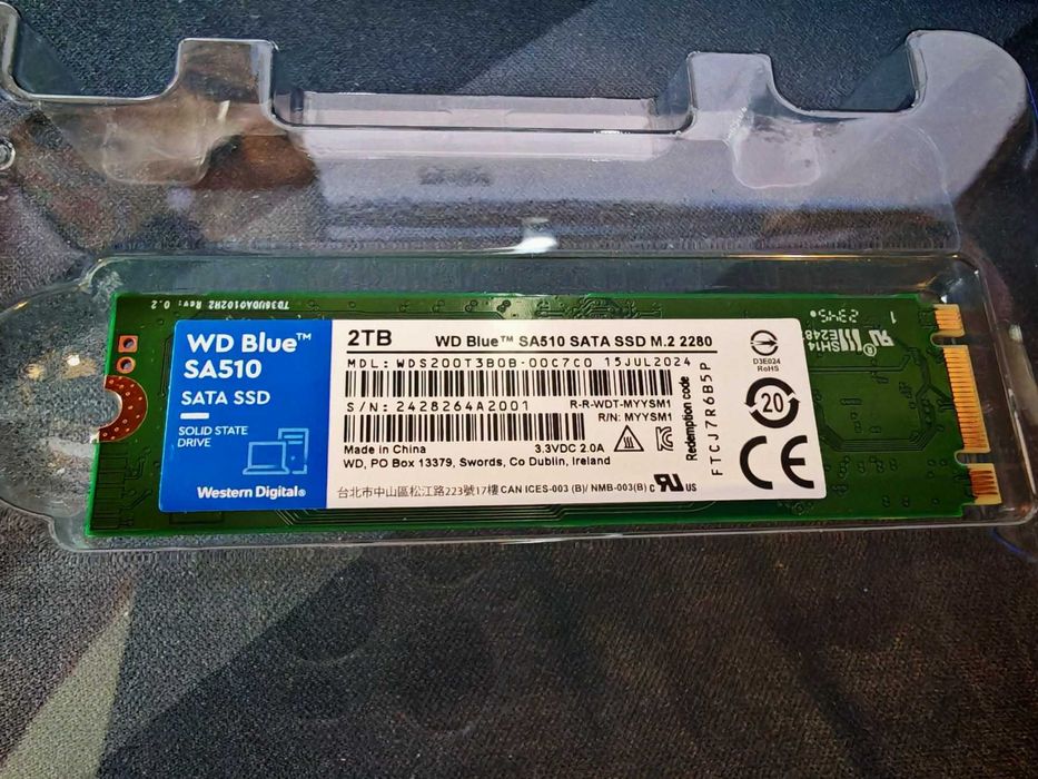 НОВ ! WD Blue SA510 SATA SSD M.2 2280 - 2TB  3D NAND TLC
