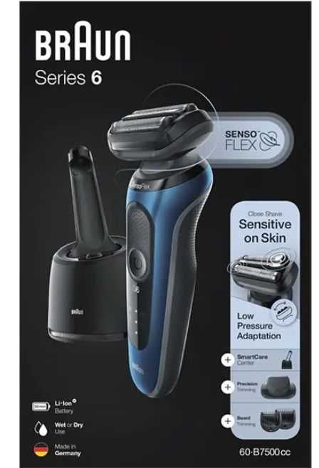 Aparat de ras electric Braun Series 6 60-B7500cc Acumulator Umed/Uscat