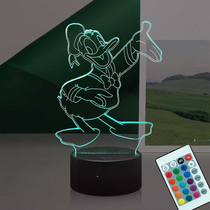 Donald Duck 3D лампи с две плаки