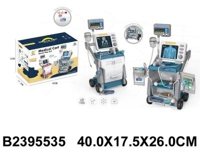Игровой набор "Доктор" с тележкой и аппаратом УЗИ (звук, свет), 2 цвет